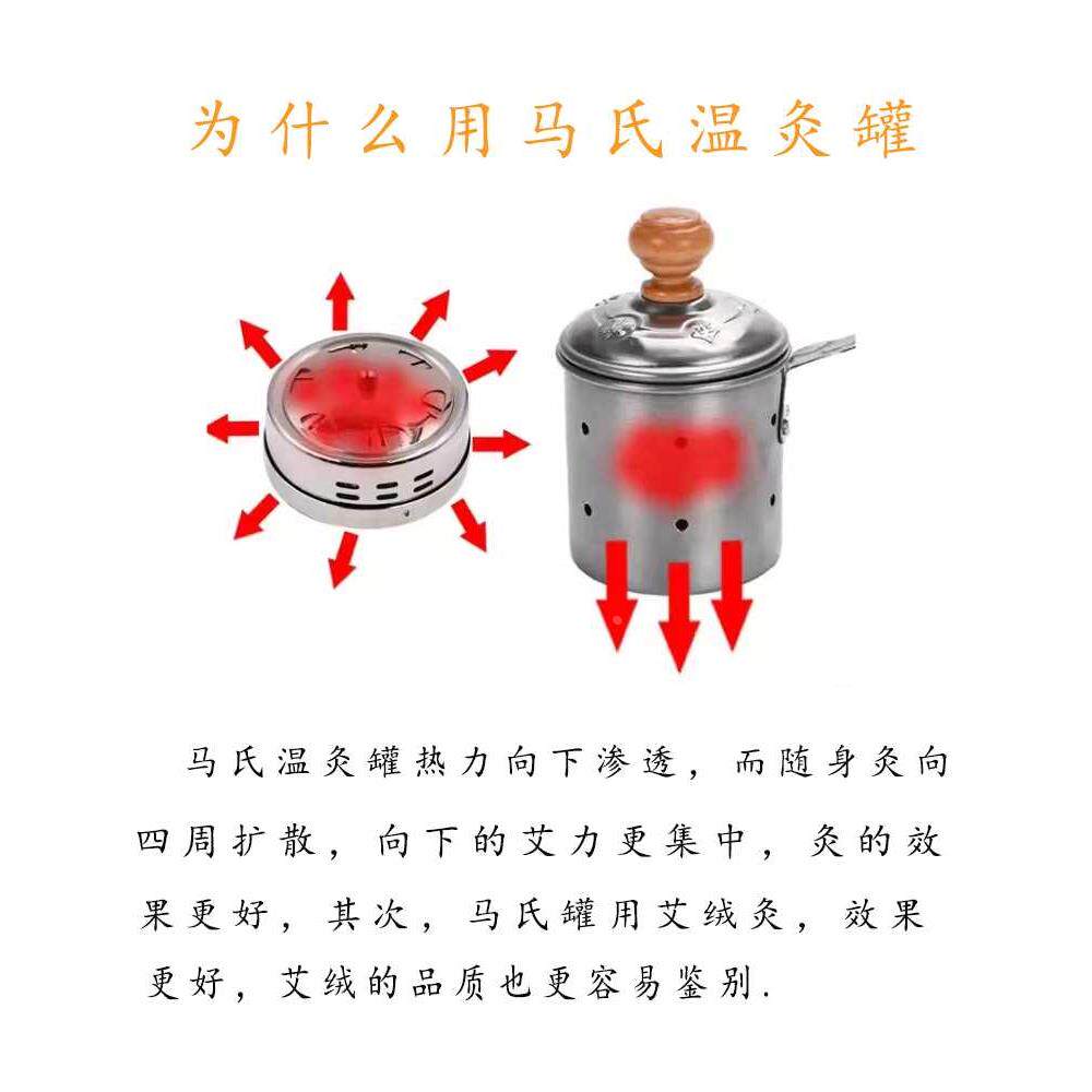 马少群马氏温灸罐马氏温灸器不锈钢艾灸脐灸盒筒家用艾绒灸命新品