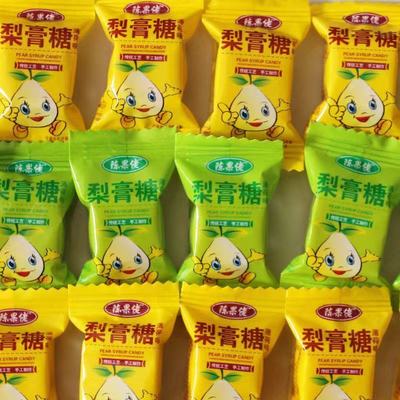 陈果佬梨膏糖新货清凉薄荷味硬糖润喉护嗓独立包装手工砂板糖果
