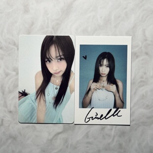 aespa 吉赛尔giselle专辑 伊周杂志卡 青梅梨+青衣梨小卡+拍立得