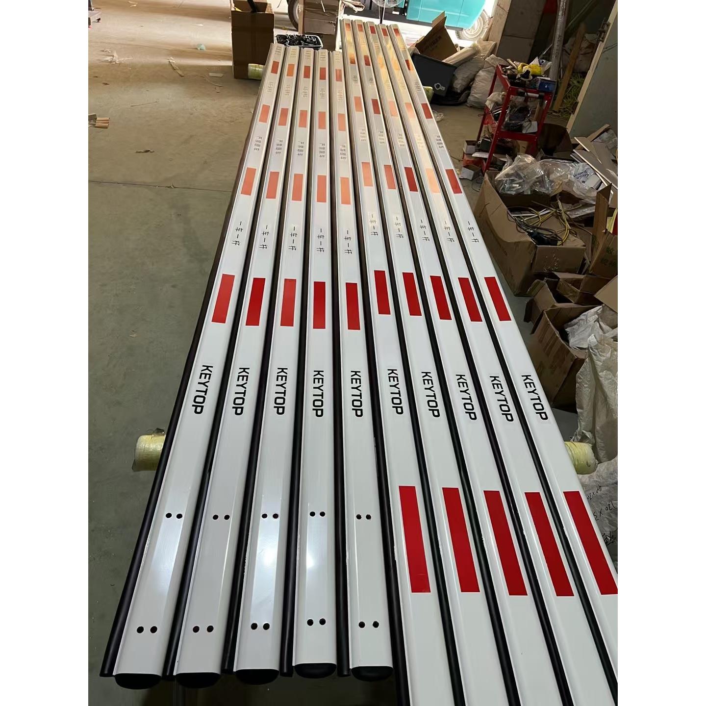 科拓道闸杆85*40椭圆胶条杆栅栏杆停车场升降杆铝八角杆拦车杆