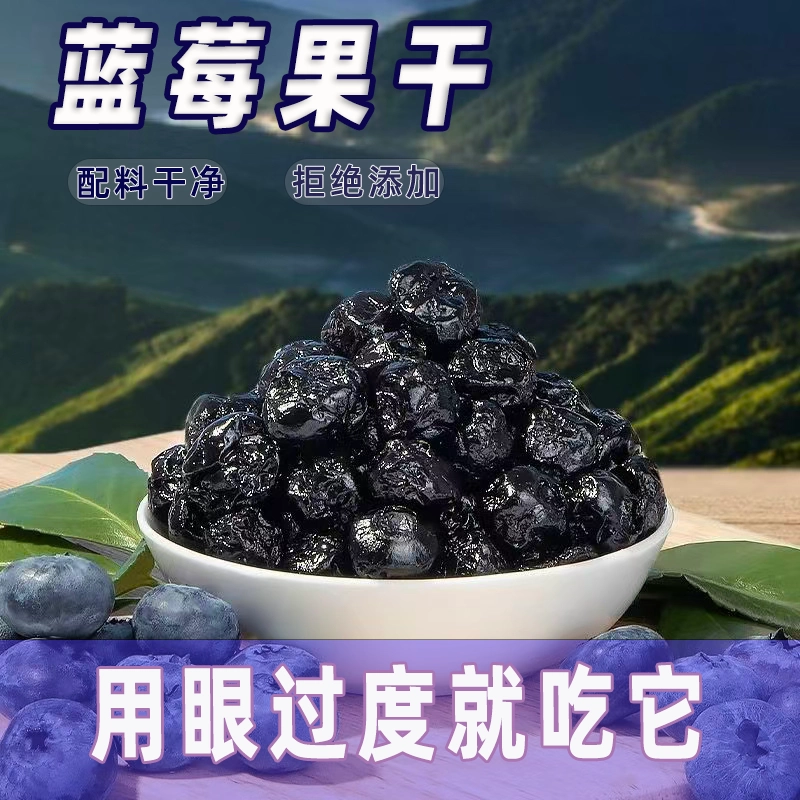 蓝莓干蜜饯零食果干烘焙休闲小零食追剧解馋美味配料干净无蔗糖
