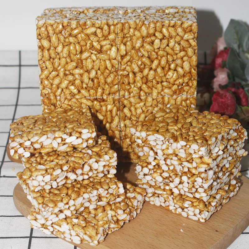 红糖米花酥爆米花糖16块/袋米花糕老式8090后米花糖老式怀旧零食