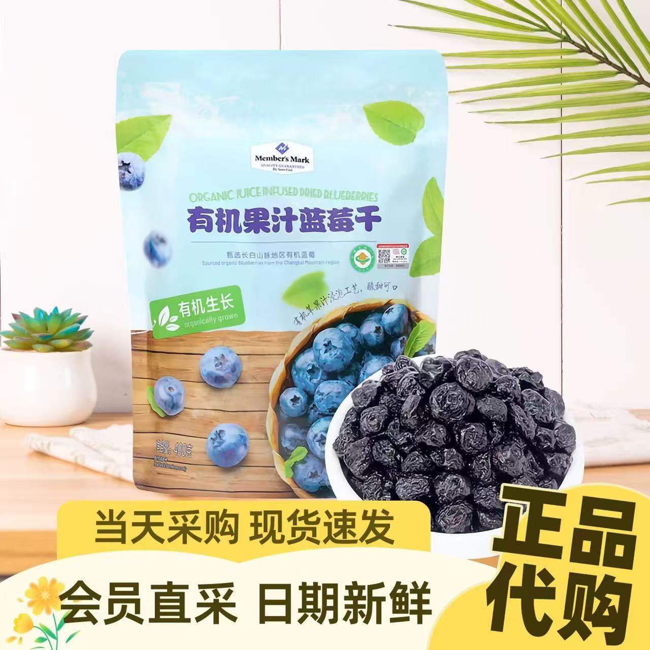 山姆会员代购长白山特产酸甜软糯果干MM有机果汁蓝莓干官方旗舰店