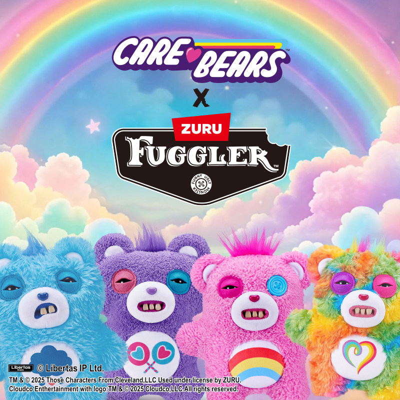 Fuggler官方正版萌牙怪兽之爱心熊联名系列丑萌搞怪潮玩公仔玩偶