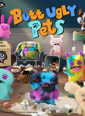 Fuggler官方正版萌牙怪兽宠物系列毛绒玩偶丑萌搞怪潮玩公仔玩具