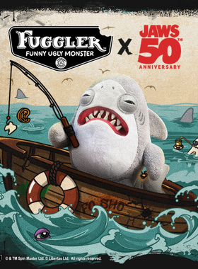 Fuggler官方正版萌牙怪兽大白鲨系列毛绒玩偶搞怪潮玩公仔玩具