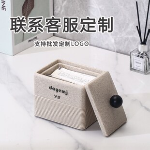 高颜值双层棉签牙签盒家用棉签筒轻奢高级感创意牙线收纳盒