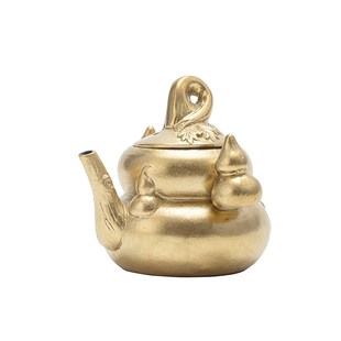 单个泡茶壶沏茶冲泡茶家用陶瓷功夫茶水分离壶 鎏金银紫砂壶