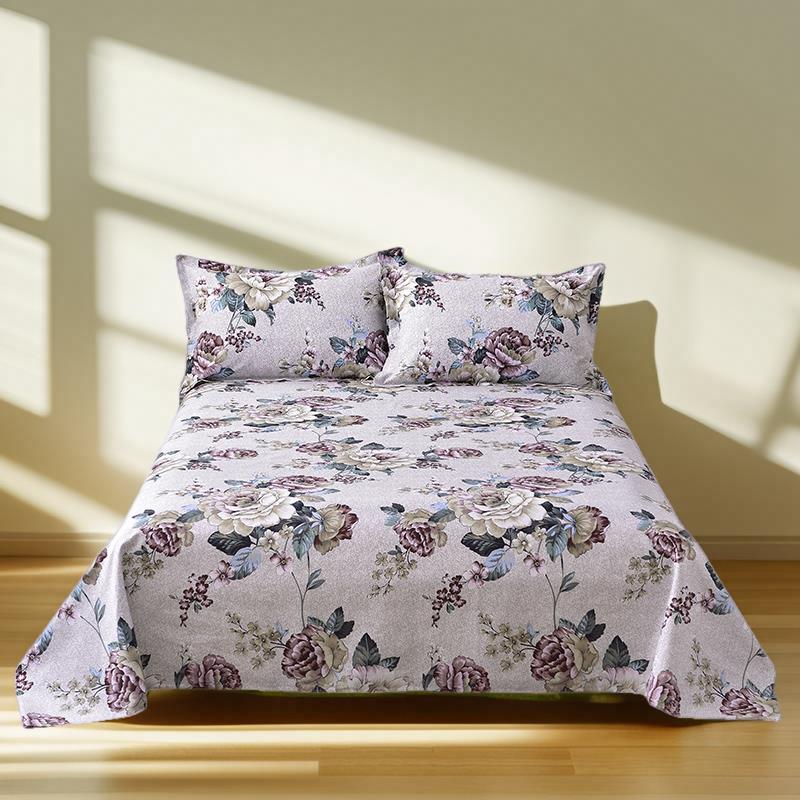 棉质小帆布枕套大花老粗布单件凡布全棉加厚纯棉粗布三件套花睡单