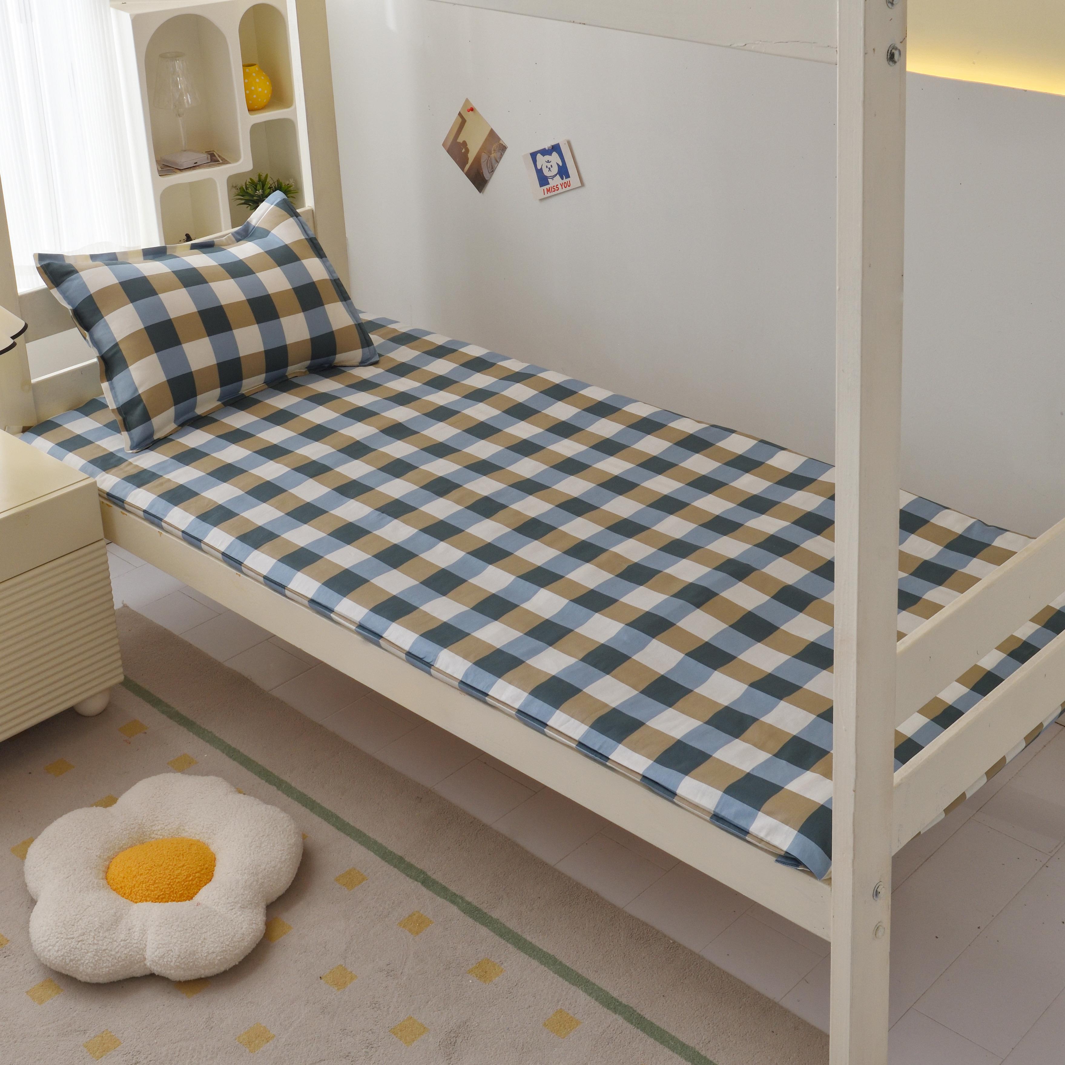 纯棉床垫套褥子套学生宿舍单人90x200床垫被保护套全包拉链可拆洗