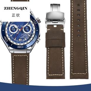 适用华为watch ultimate表带真皮华为ultimate手表带非凡大师纵横