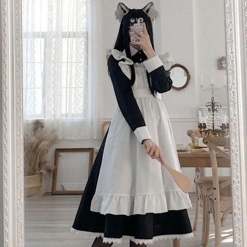 女仆装大码长款男穿女装大佬洛丽塔动漫COS女佣服Cosplay女装欧版