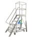 铝合金扶手梯加厚手提移动平台梯登高梯工程梯踏步梯定制厂家