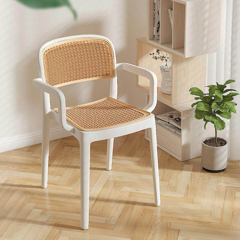 北欧藤编塑料椅子户外家用可叠放餐椅网红中古靠背椅小户型书桌椅,住宅家具,餐椅,淘宝优惠券,粉丝福利购,淘宝优惠卷