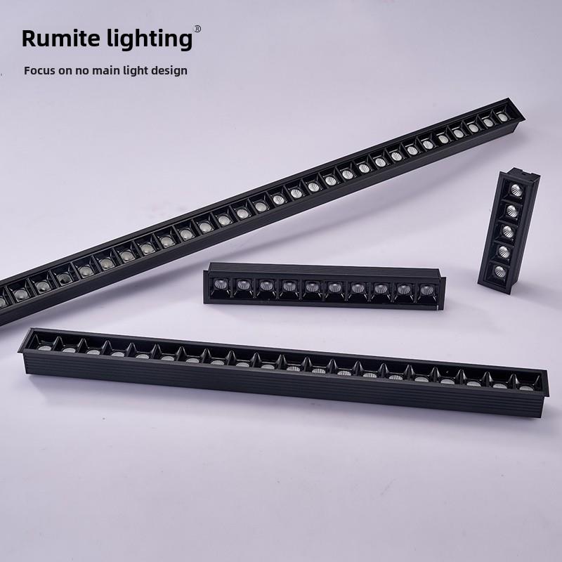 嵌入式格栅灯Led线灯表面安装主灯无框长条聚光灯方形聚光灯天花