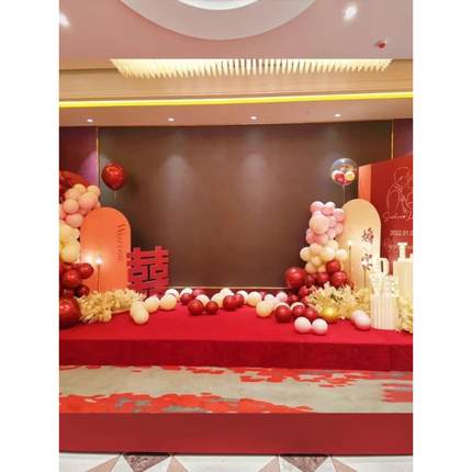 婚礼大屏幕两侧布置led屏出阁宴舞台装饰回门宴背景板答谢宴kt板z