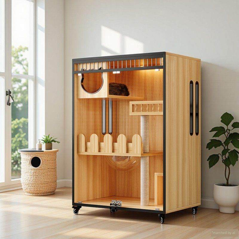 猫别墅猫舍木制自由空间家庭猫柜与厕所集成猫屋猫窝猫笼,宠物/宠物食品及用品,猫笼子/猫别墅,淘宝优惠券,粉丝福利购,淘宝优惠卷