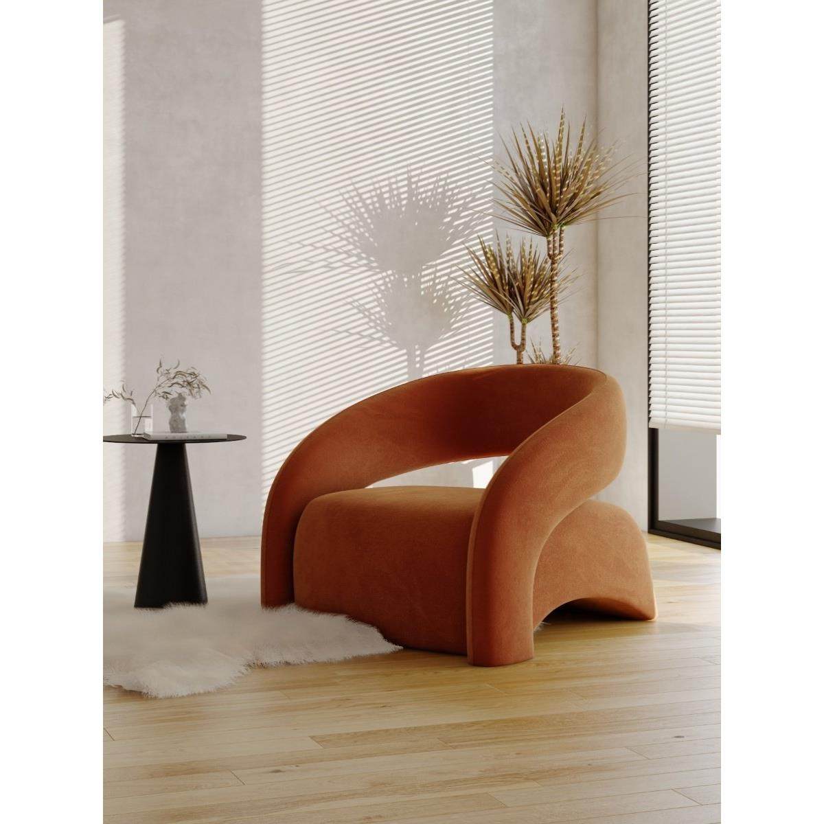 轻奢懒人单人沙发椅客厅阳台小户型网红弧形创意休闲椅异形老虎椅