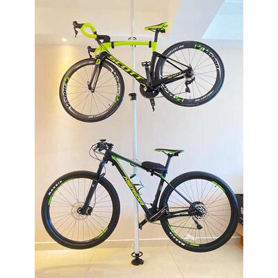 顶天立地山地公路自行车室内停车架自行车立式展示架车店专用挂架