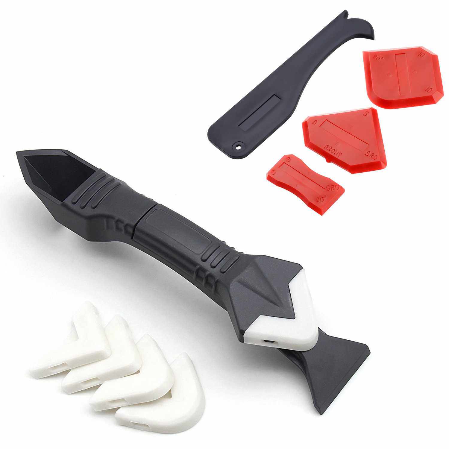 美缝工具红色5件套玻璃胶刮板阴阳角铲胶刮板sealant scraper,汽车零部件/养护/美容/维保,刮板,淘宝优惠券,粉丝福利购,淘宝优惠卷