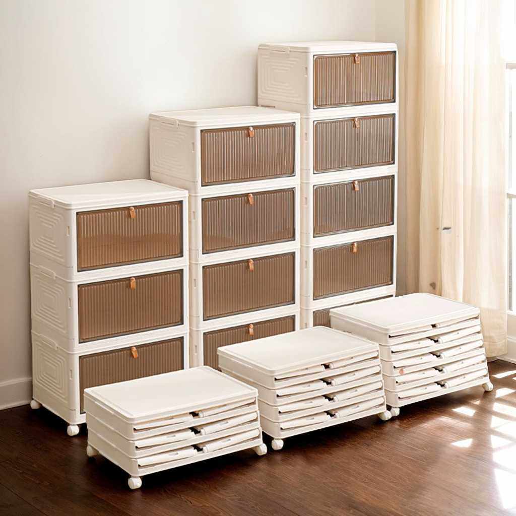 抽屉式收纳柜免安装鞋柜收纳箱整理箱桌面收纳盒折叠收纳柜储物柜,收纳整理,收纳柜,淘宝优惠券,粉丝福利购,淘宝优惠卷