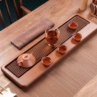 简约茶具排水长方形茶海 悟土电木茶盘家用德国电胶木茶台功夫日式
