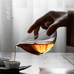 匀杯家用功夫茶具 高品质玻璃船形公道杯｜耐热宽口茶海分茶器日式
