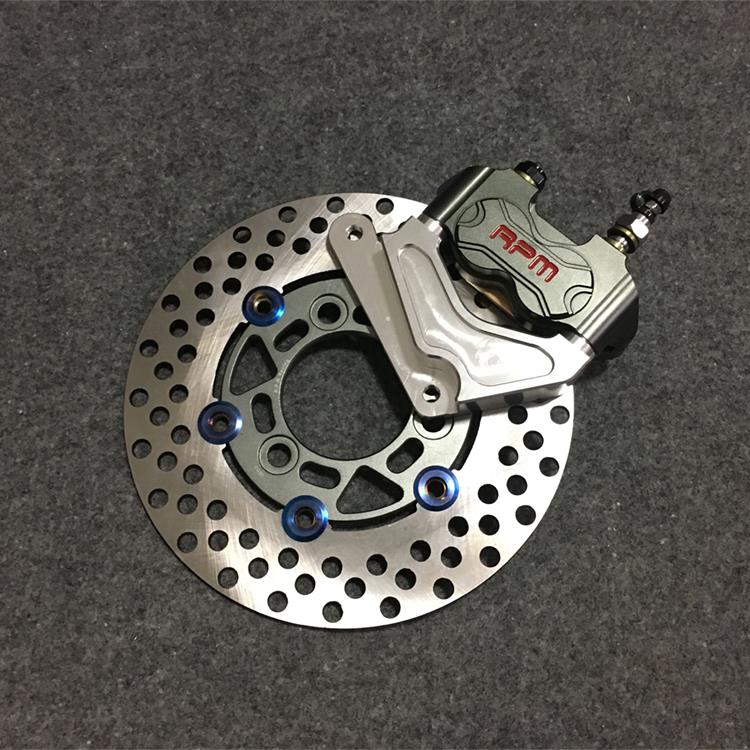 DIO50刹车盘改装200mm碟刹套装 AF18 28 ZX34 35期卡钳下泵浮动碟