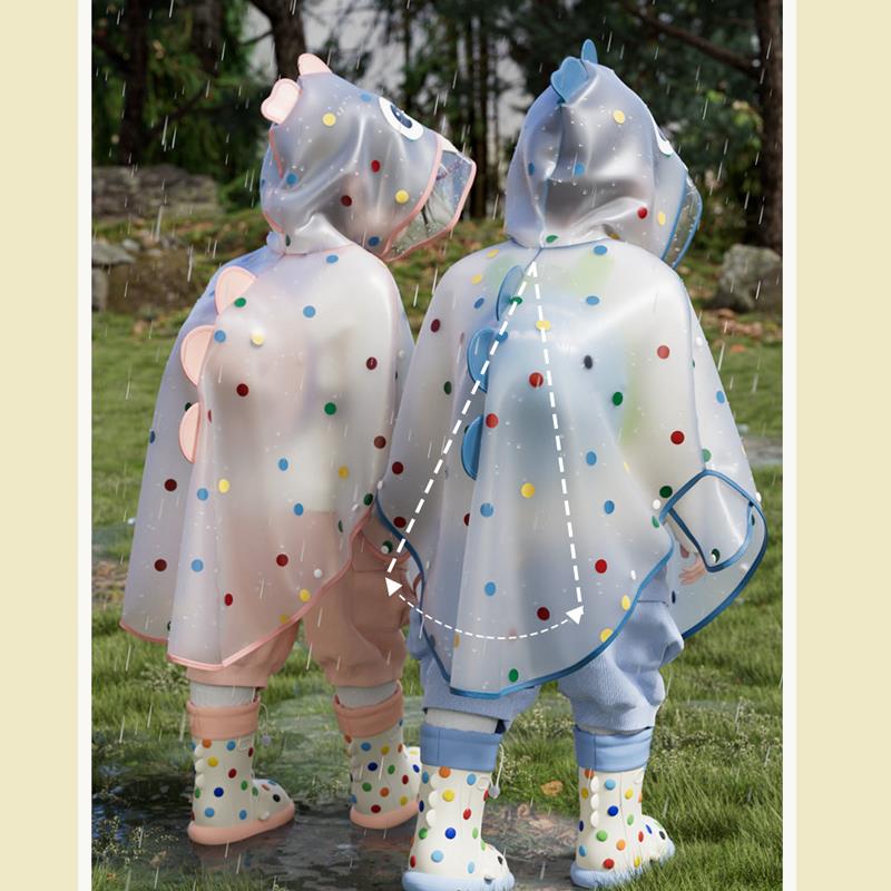 2025儿童斗篷雨衣女童女孩防雨服幼儿园小童宝宝雨披小孩上学专用