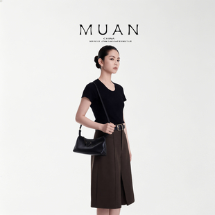 木岸muan界碑六分裤夏季新款百搭小众设计感六分裤女X-YJ-25256