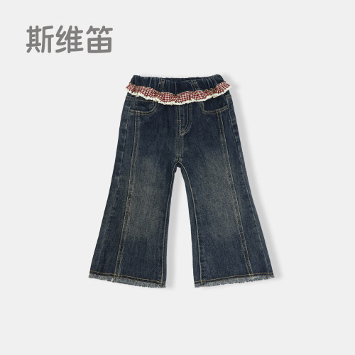 女童微喇牛仔裤春秋季新款