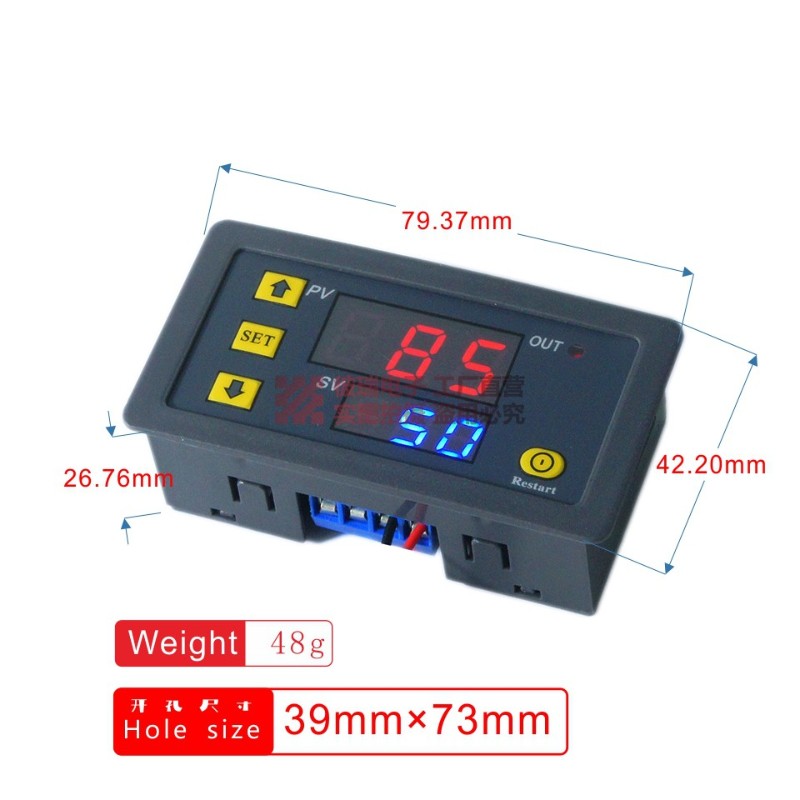 【工厂】12V  220V双色数显时间继电器循环延时定时开关