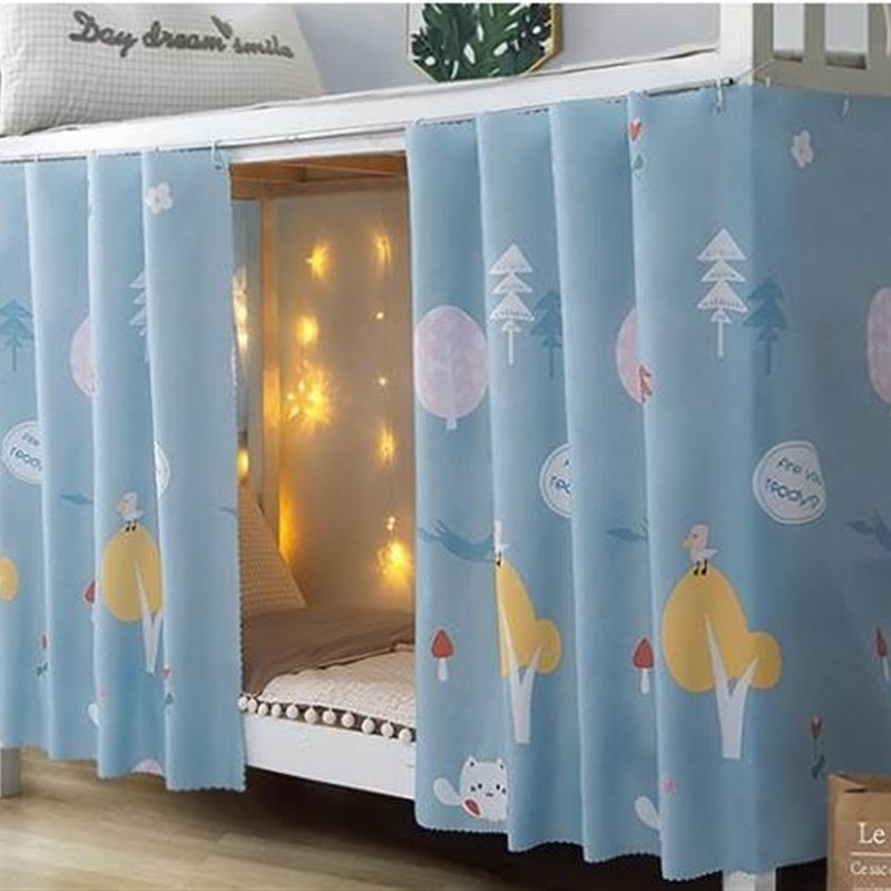 牀帘卧室家用下牀牀帘遮光少女宿舍神器下铺透气布帘全封闭式简易