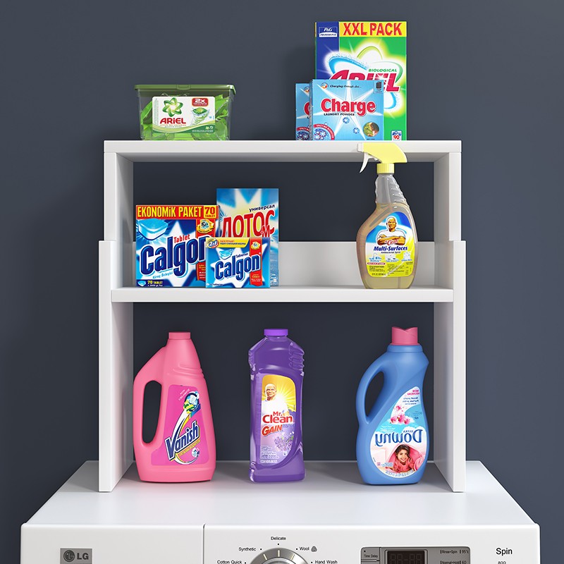 洗衣机置物架阳台全自动滚筒上方小尺寸置物柜上面的微波炉顶部