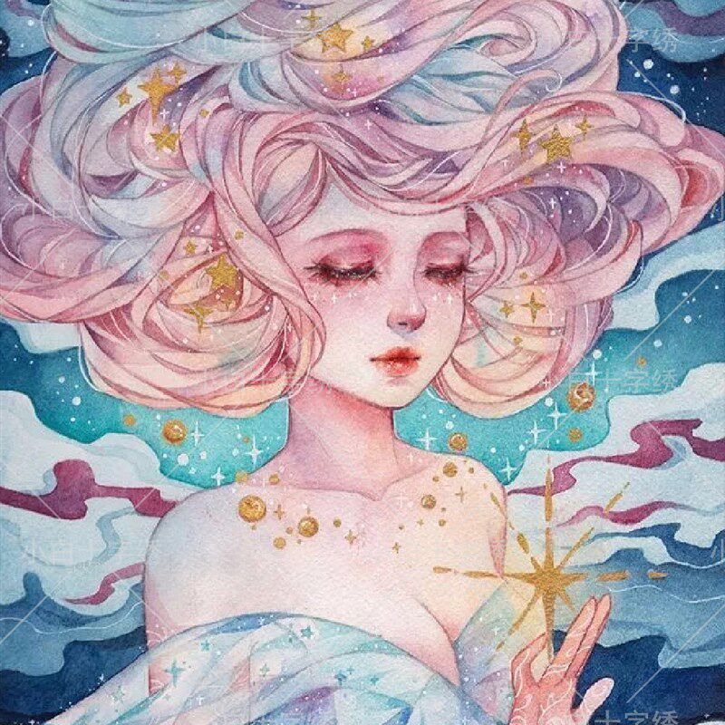 云雾女孩 新款十字绣套件 客厅卧室 精准印花