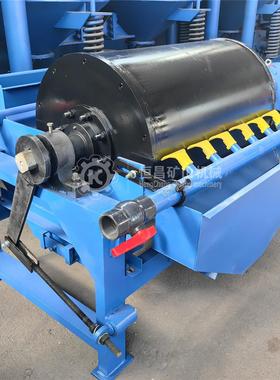 湿式磁选机CT0918小型半逆流褐铁矿除铁设备滚筒式磁选机永磁