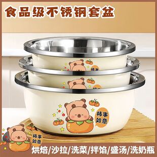 304不锈钢清洗奶瓶盆婴儿专用盆儿童卡通加厚消毒抗菌洗菜盆