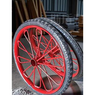 26手推车力车轮板车劳动实心轮子全套斗车钢圈建筑工地带轴承整套