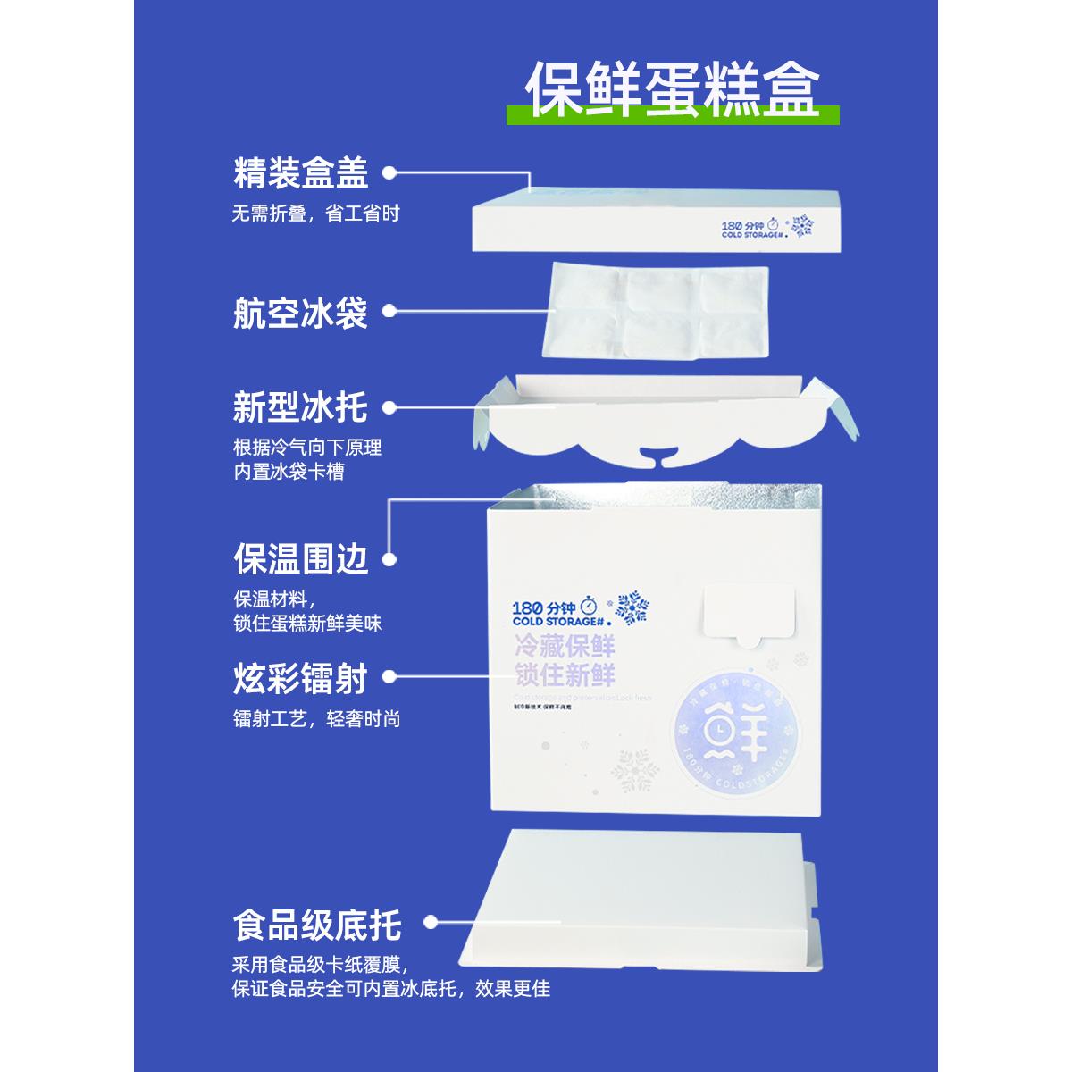 生日蛋糕保温蛋糕盒加厚铝箔冷藏保鲜6 8 10寸加高冰淇淋蛋糕盒子