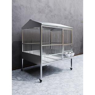 金色毛边牧羊犬专用狗笼大型狗不锈钢户外防雨狗笼户外特大型牛头
