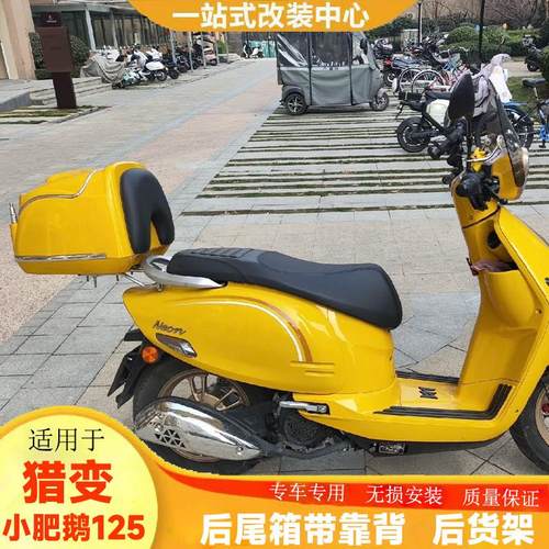 猎变小肥鹅125尾箱覆古防水后备箱载物行李箱机车货架尾架改装