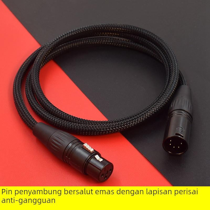 5芯卡农公对母转3芯卡侬母DMX512舞台灯光信号XLR屏蔽线麦克风线