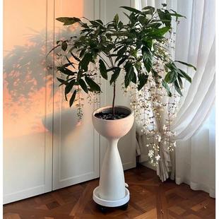 小蛮腰创意高款花盆艺术北欧设计落地高脚蝴蝶兰垂丝茉莉宝莲灯大