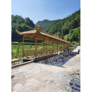 竹房子竹屋竹建筑户外竹亭子竹篱笆栅栏竹长廊竹大门竹牌楼竹廊架