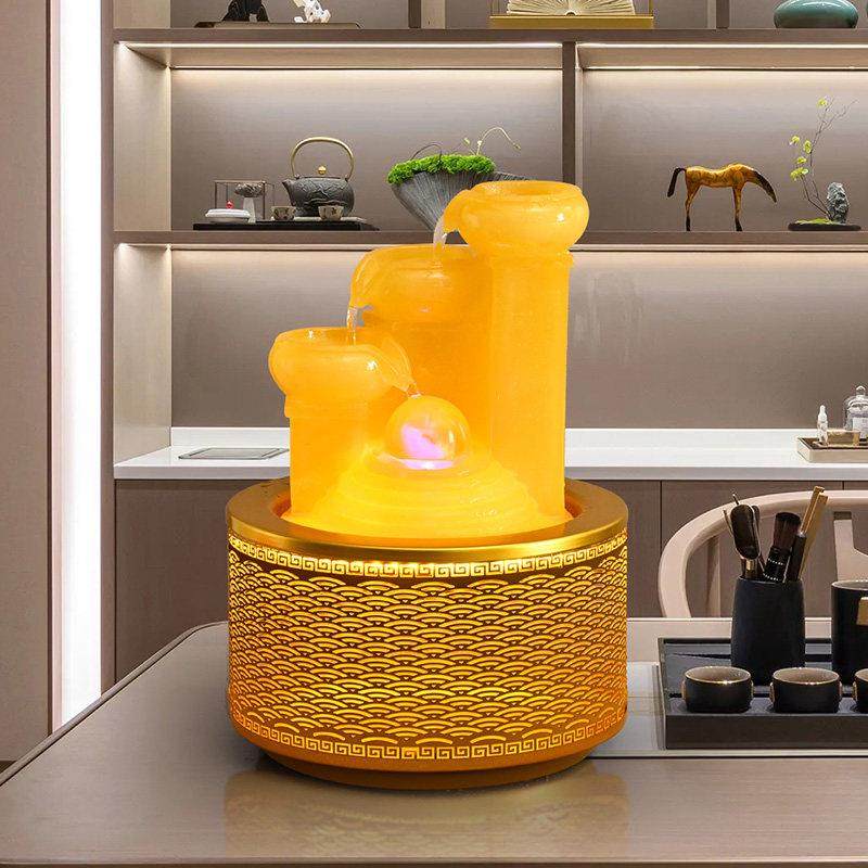 聚宝盆流水摆件循环水客厅办公室茶桌面招财风水轮店铺前台开业礼,家居饰品,流水摆件,淘宝优惠券,粉丝福利购,淘宝优惠卷