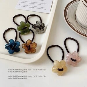 全店2元精品铺简约头绳韩国少女花朵发圈超仙百搭发绳水墨晕染成人头饰小皮筋女