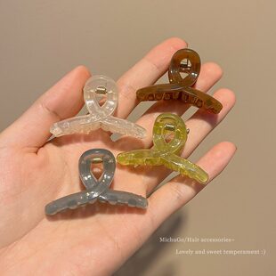 果冻亚克力小号公主头抓夹女夏季 侧边刘海发夹边夹网红2026年新款