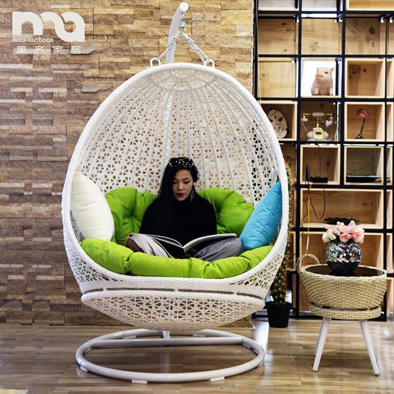 吊篮藤椅室内秋千双人家用阳台懒人网红鸟巢吊椅掉椅子摇篮椅摇椅