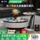 意式 轻奢大理石茶几大小组合客厅家用带抽屉微晶石圆边几现代简约