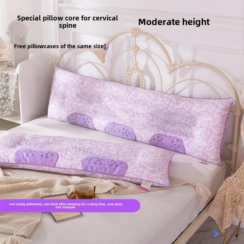 决明子枕头双人长枕头1.5情侣枕一体荞麦护颈枕1.8米助睡眠长枕芯